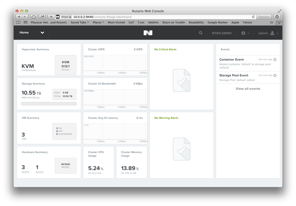 Nutanix - Cluster ready